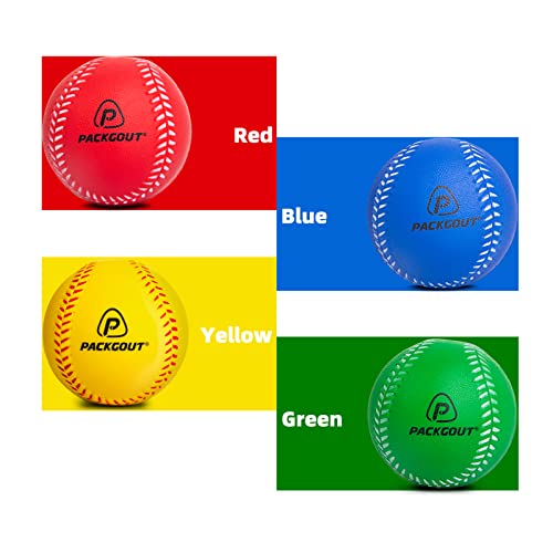 Packgout Soft Baseballs, Foam Baseballs For Kids Teenager Players Training Balls 4Pcs(Red, Blue, Yellow, Green)… #TOP1