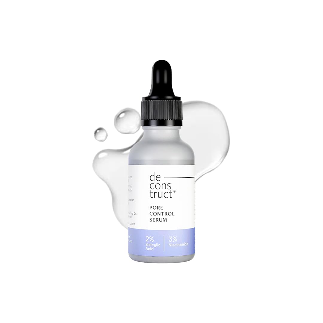 Deconstruct Pore Control Face Serum |2% Salicylic Acid 3% Niacinamide Serum For Acne, Acne Marks, Open Pores & Blackheads | Controls Oil | Beginner Friendly | 30ml