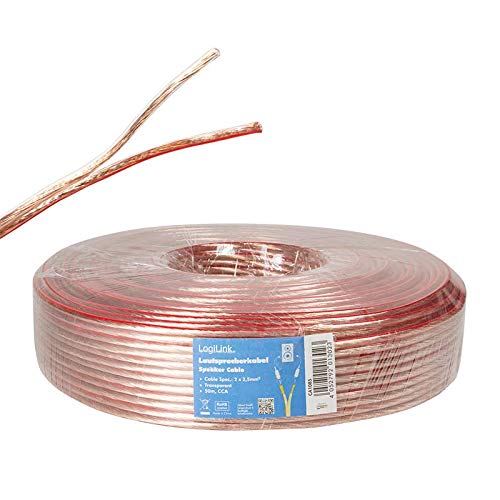 Cable de altavoz transparente LogiLink CA1085 de 50 metros para equipos HiFi 5