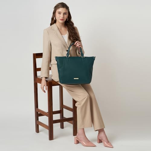 Image of Caprese Foxtail Large Satchel Bag for Women with Adjustable & Detachable Strap | Multiple Compartments | Versatile Shoulder, Crossbody & Handheld Bag for Work, Travel, and Everyday Use