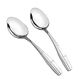 Eagrye 8-Piece Buffet Serving Spoon, Large Stainless Steel Serving Spoon, 9.65 Inches