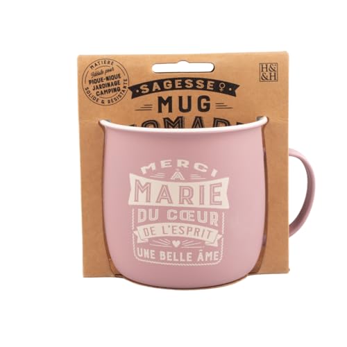 MUG NOMADE - Mug à thé et café personnalisé Marie - Cadeau pour Femme, Rose