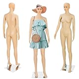 Mannequin Full Body Dress Form 69inch Female Adjustable Mannequin Stand Realistic Mannequin Display Head Turns Dress Model Metal Base