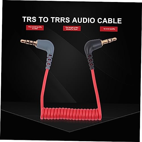 Cable de transformación de micrófono de rojo flexible y resistente para extensión de audio 7