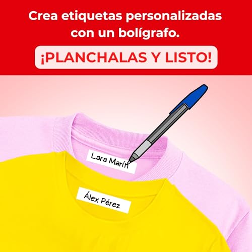 Miniatura 3 de 3m Cinta Personalizable Termoadhesiva Para Niños Y Para Etiquetar Con Nombre Y Marcar En El Cole La Ropa