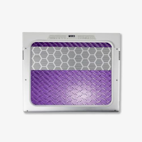 Image of MightySkins Carbon Fiber Skin Compatible with Alienware X14 R2 (2023) Full Wrap Kit - Purple Diamond Plate | Protective, Durable Textured Carbon Fiber Finish | Easy to Apply | Made in The USA