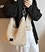 Crochet Cotton Bag for Women Summer Beach Woven Hobo Handbag Fashion Bead Handmade Shoulder Bag Purse