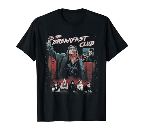 Breakfast Club Group Shot Painted Distressed T-Shirt, Men, Black, 3X-Large