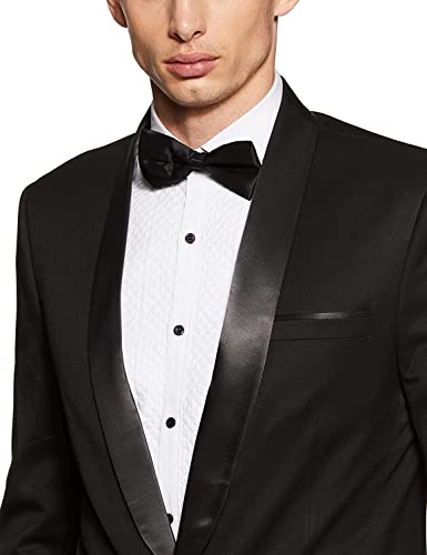 Image of MANQ Men's Slim Fit Single Breasted Blazer | Solid Formal Party Suit Jacket | Notch Lapel | Two Button | Office