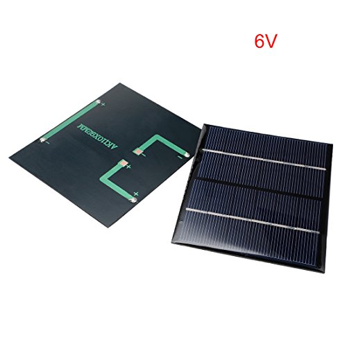 sourcingmap 5Pcs 6V 200mA Poly Mini Solar Cell Panel Module DIY for Light Toys Charger 110mm x 92mm - Image 2
