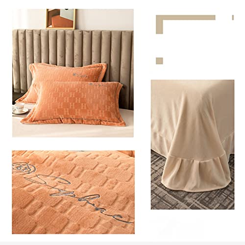 Microfibre 100% polyester pour cet ensemble de draps 4 pièces en velours de lait - 4