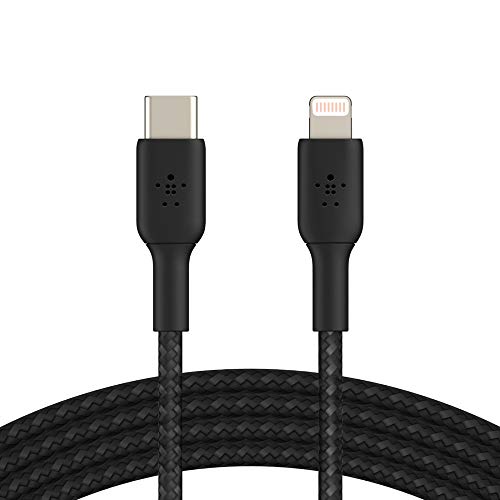 Belkin BoostCharge Nylon Braided USB C to Lightning Cable 3.3ft/1M - MFi Certified 18W Power Delivery iPhone Charger Cord - Apple Charger USB C Cable - Fast Charging for iPhone 14, iPhone 13 - Black by Belkin - Image 4