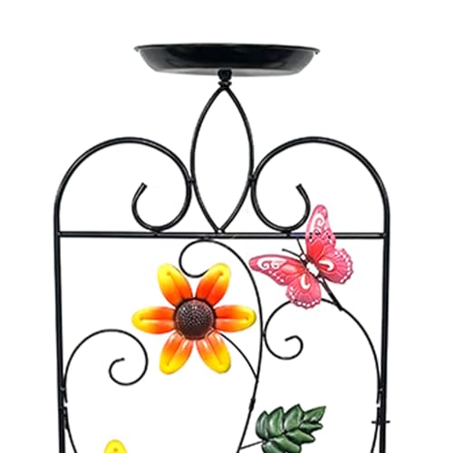 Malla exterior con bebedero para pájaros y celosía decorativa 6