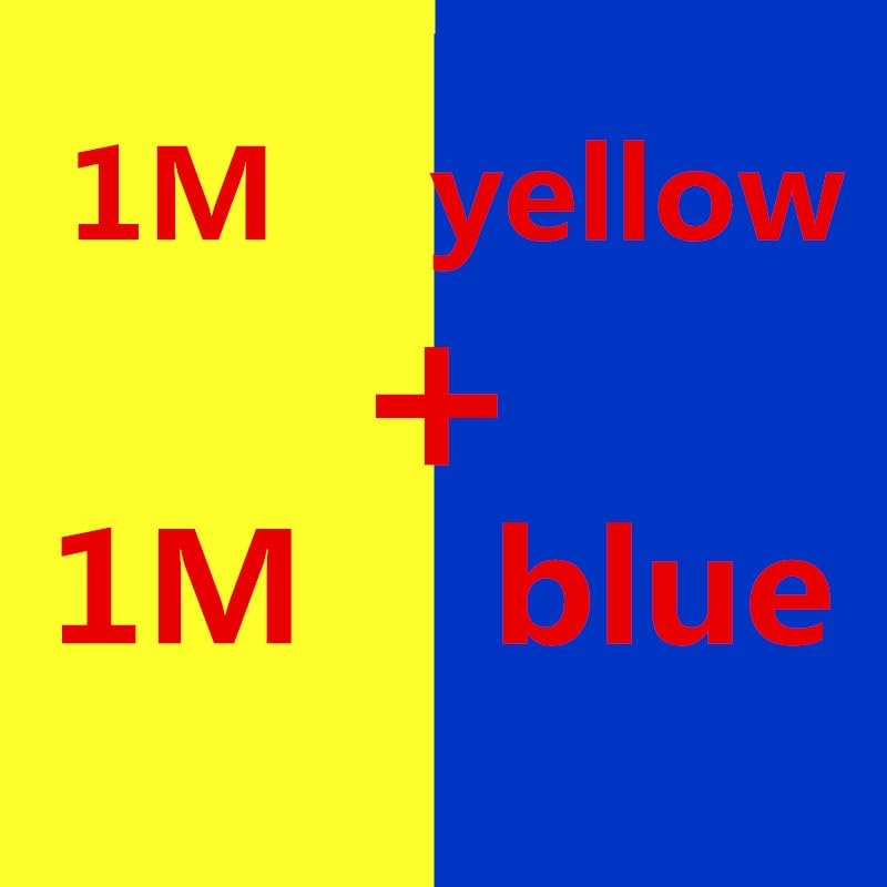 Outdoor Extension 2 Meter Heat Resistant Silicone Wire High Temperature Cold Resistance 12AWG 11AWG to 16AWG 17AWG 18AWG 20 AWG Solar sheathed (Color : Yellow and Blue, Size : 2meter 10AWG)