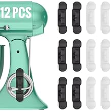 12PCS Cord Organizer for Appliances, Upgraded Kitchen Appliance Cord Wrap, Cord Holder Stick on Pressure Cooker, Coffee Maker, Air Fryer and Blender6 Black + 6 White