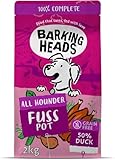 Barking Heads Complete Dry Dog Food 2kg - Adult All Hounder Fuss Pot Duck - Natural Grain Free Hypoallergenic for Fussy Eaters & Sensitive Stomachs - Vet Approved
