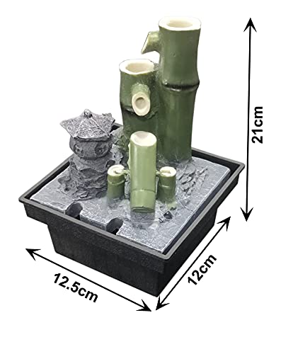 Image of GTC Designer Polyresin Tabletop Decorative Home Decor Water Fountain Waterfall Showpiece for Home Outdoor Garden Decoration House (G 9071)