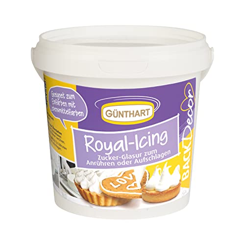 Günthart BackDecor Royal Icing Eimer mit 300g Pulver zum dekorieren von Gebäck oder als Überzug, 1er Pack (300 gr)