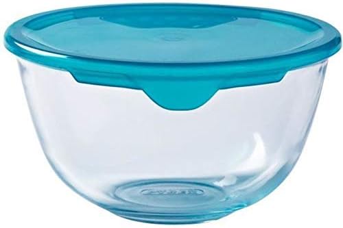 Pyrex - 2L Bowl with Lid from Borosilicate Glass Stain Resistant