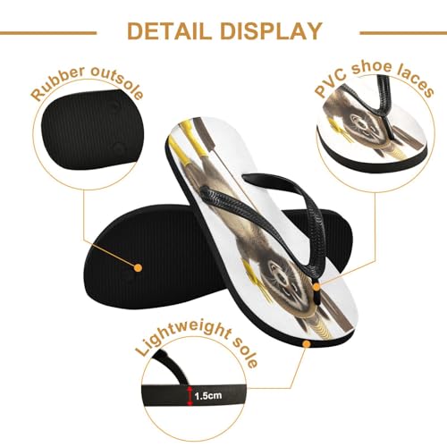 STAYTOP Raccoon Wearing Yellow Boots Flip Flops Sandals of Men's & Women's,Sandals Beach Slippers Shower Slides2