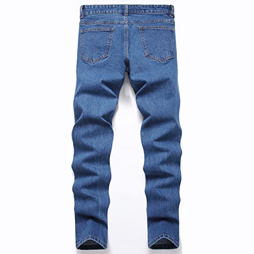 Boy's Slim Fit Ripped Destroyed Distressed Stretch Jeans Pants2