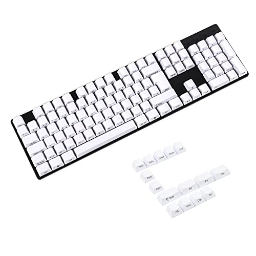 Touches pour clavier mécanique AZERTY - Kit YMDK blanc en PBT pour disposition ISO