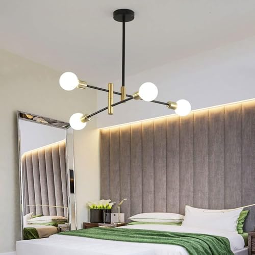 Lustre moderne à bras pivotants et 4 lumières, éclairage ajustable - 2
