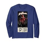 Marvel Spider-Man Vintage Ticket Label Long Sleeve T-Shirt