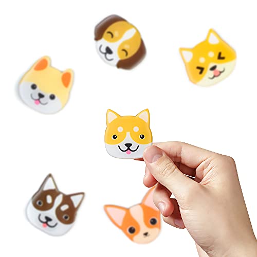 Imanes decorativos para nevera con diseño 3D perro 6 pzas miniatura 3