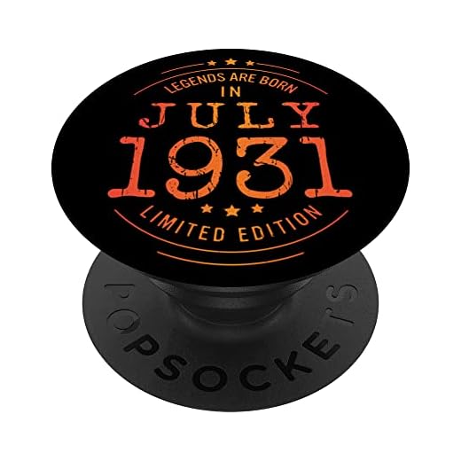 Cumpleaños Julio 1931 Edición Limitada Regalo Legend July PopSockets PopGrip Intercambiable
