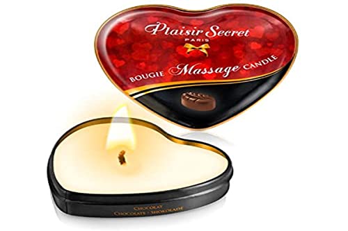 Plaisirs Secrets Mini Bougie de Massage au Chocolat Boîte Cœur 35 ml Cover