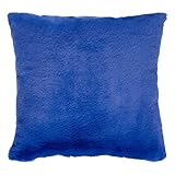 Paris Prix Atmosphera Créateur d'intérieur   Coussin Déco Imitation Fourrure Disso 45x45cm Bleu Indigo
