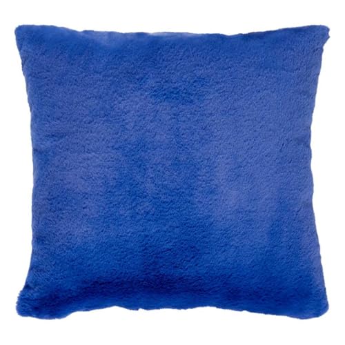 Paris Prix Atmosphera Créateur d'intérieur - Coussin Déco Imitation Fourrure Disso 45x45cm Bleu Indigo