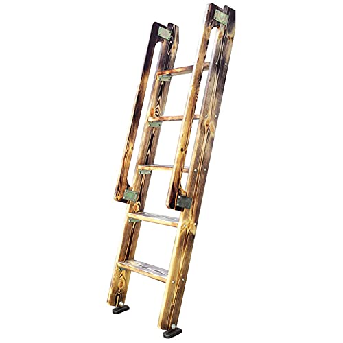 MBXLDGFD Escalera de Madera Antideslizante para litera con Ganchos, Estilo Vintage, Ahorra Espacio, Resistente y de Seguridad, soporta hasta 200 kg (tamaño: 125 cm/49,2 Pulgadas)