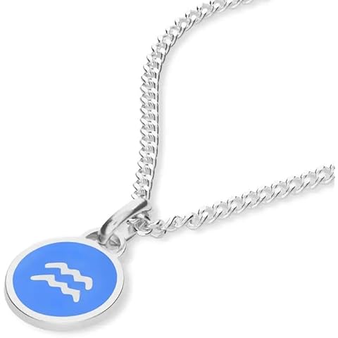 Personalized Token Enamel Necklace with Custom Initial or Zodiac Sign - Back to School, Christmas, Birthday Gift for Him, Brother, Men