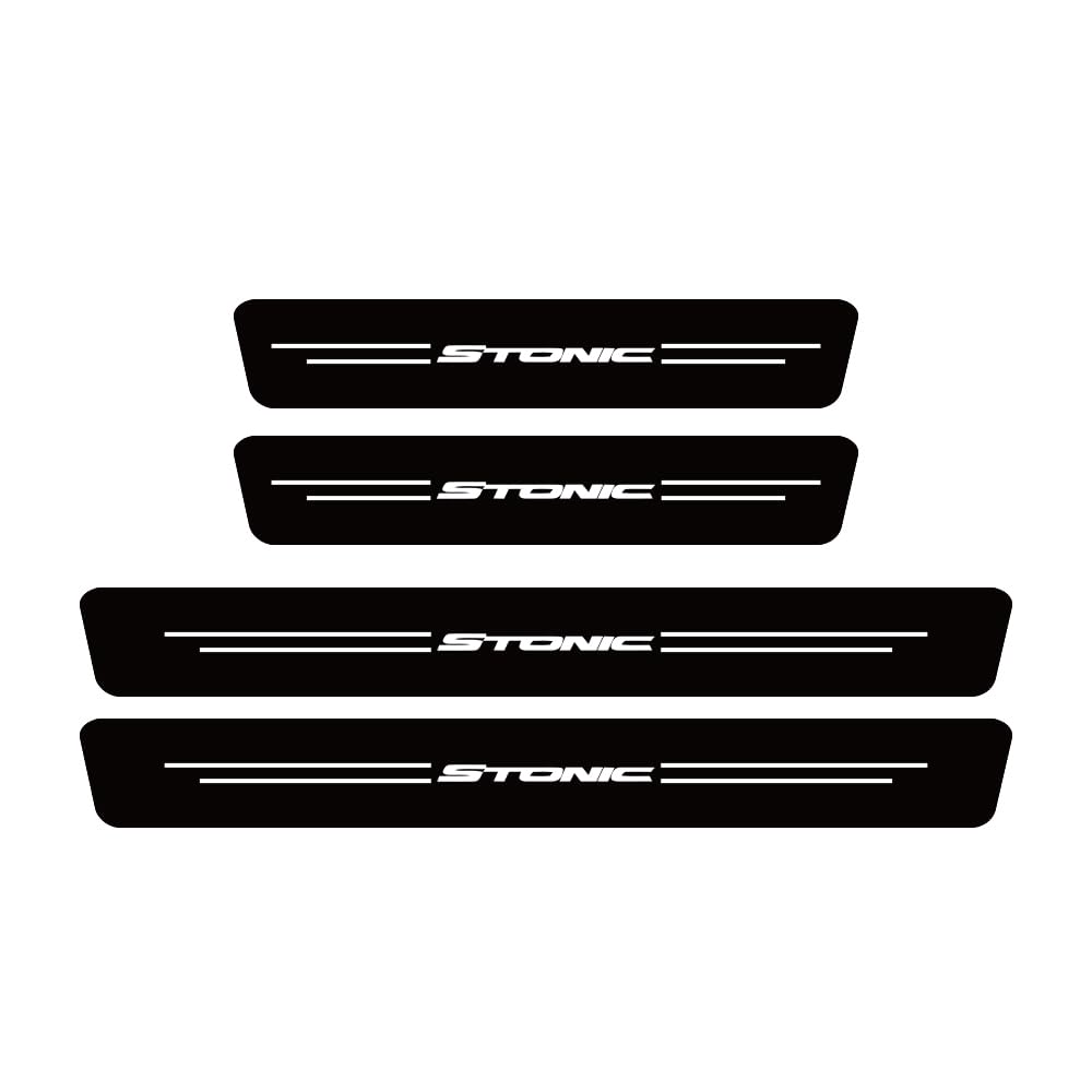 SDYAYFGE 4Pcs Kick Plates Car Door Sill Protector,for Kia STONIC