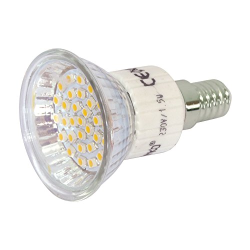 Blanko - Bombilla led (E14, 30 W, luz blanca cálida, MR16)