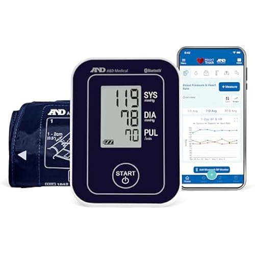 A&D Medical UA-651BLE Bluetooth Blood Pressure Monitor, Cuff 8.6-16.5”