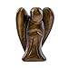 Crystal Allies Gallery: 1 Piece 25mm Natural Carved Gold Tiger Eye Angel With Carrying Pouch