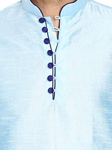 Image of Men's Ethnic Silk Loop Button Kurta