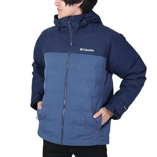 [コロンビア] グランドトレックIIダウンフード ジャケット WE5083 メンズ L Dark Mountain, Collegiate Navy