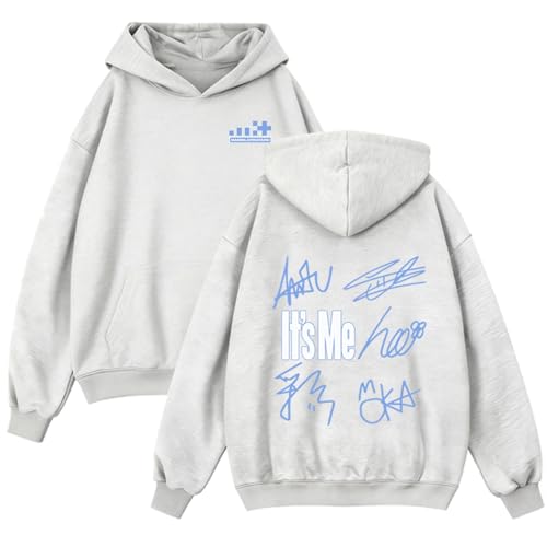 Genérico Sudadera con Capucha con Gráfico Harajuku, Sudadera con Capucha De Manga Larga It'sMe, Informal, con Capucha For Mujeres Y Adolescentes(Gray,2XL)