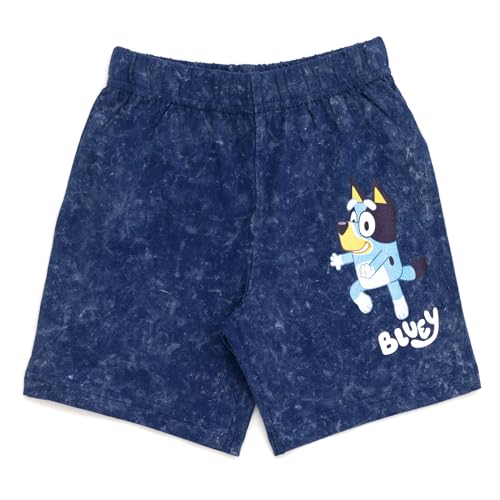Image of Bluey Drop Shoulder T-Shirt and Shorts Outfit Set Toddler to Big Kid Sizes (2T - 10-12)
