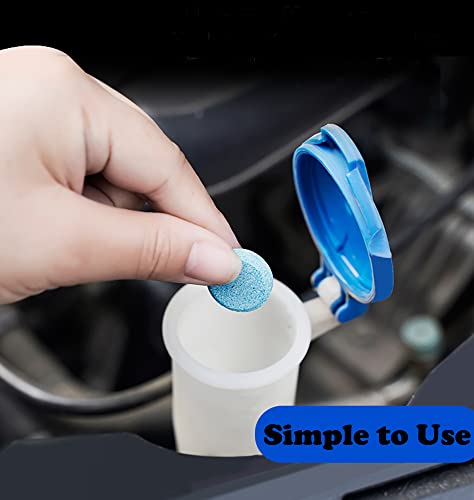 Kindax Car Windshield Washer Tablets 40Pcs Car Glass Wiper Fluid Concentrated Clean Tablets 1 Pack Makes 42 Gallons,1 Piece Makes 1.05 Gallons #TOP2
