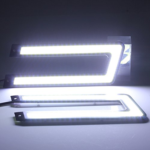 Image of A2D Type-U White LED Fog Light Car DRL Day Time Running Lights For Tata Tiago