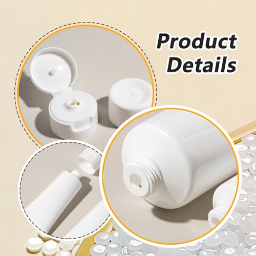 Tubes souples vides en plastique VASANA blanc 50 ml flacon rechargeable