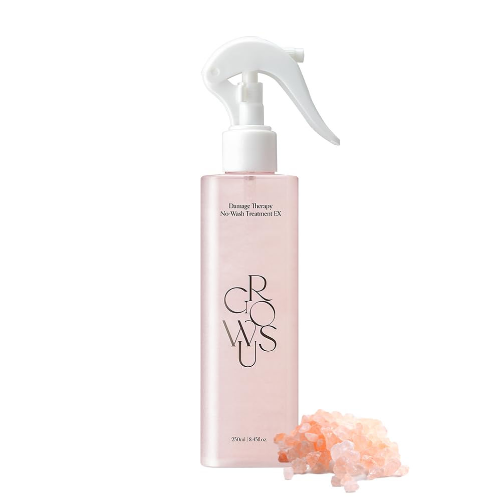 GROWUS Damage Therapy No-Wash Treatment - Leave-in Conditioner Spray Heat Protectant for Dry Damaged Hair - Anti-Frizz Detangler