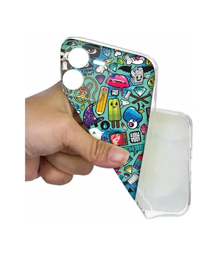 Image of Crazy Design Printed Silicon Soft TPU Back Case Cover for Iqoo Z9 5G, Multicolor