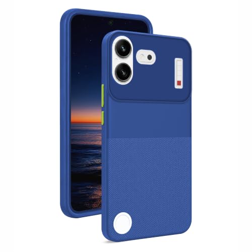 Image of AIBEX Premium Back Cover Case Compatible for Nothing 4B | Scratch & Drop Tested Shockproof Matte Texture Case with Soft Microfibre Lining | Slim Fit Cover with Anti-Scratch - Blue