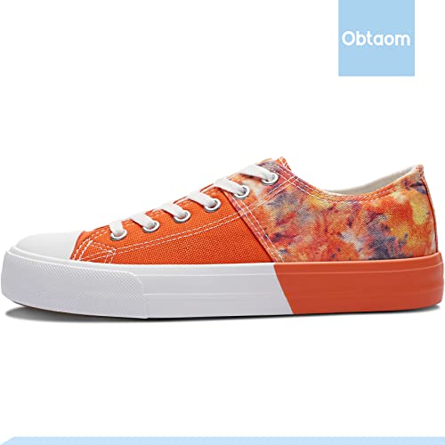 Image of Obtaom Unisex Canvas Shoes Low Top Fashion Sneakers Slip on Walking Shoe